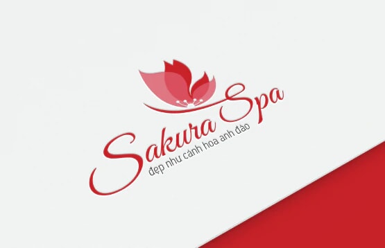 thiết kế logo SAKURA - Spa, thẩm mỹ Nhật Bản