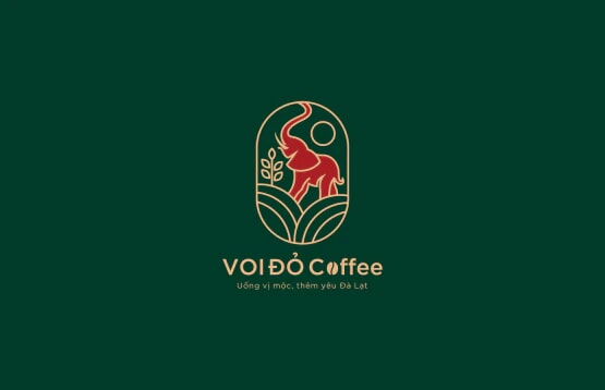 thiết kế logo VOI ĐỎ - Hãng Coffee